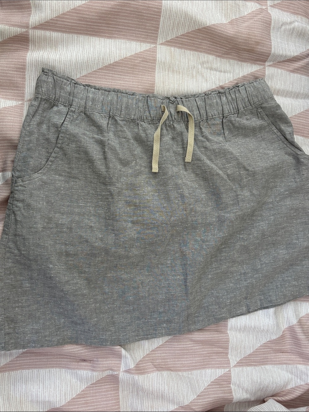 Patagonia Light Gray Drawstring Waist Skirt
